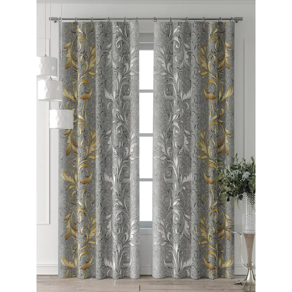 Фото 2 Комплект штор Comfy way Форнерс - 167 - 240 см CW709167240-240 на шторной ленте 240x150 см цвет серый Фото 2 Комплект штор Comfy way Форнерс - 167 - 240 см CW709167240-240 на шторной ленте 240x150 см цвет серый