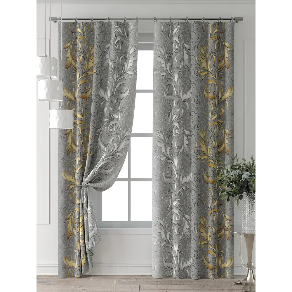 Фото 7 Комплект штор Comfy way Форнерс - 167 - 240 см CW709167240-240 на шторной ленте 240x150 см цвет серый Фото 7 Комплект штор Comfy way Форнерс - 167 - 240 см CW709167240-240 на шторной ленте 240x150 см цвет серый