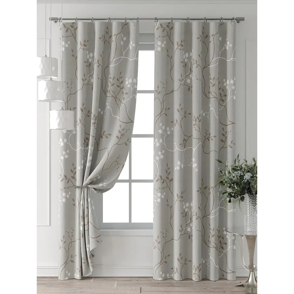 Фото 7 Комплект штор Comfy way Форнерс - 171 - 240 см CW709171240-240 на шторной ленте 240x150 см цвет серый Фото 7 Комплект штор Comfy way Форнерс - 171 - 240 см CW709171240-240 на шторной ленте 240x150 см цвет серый