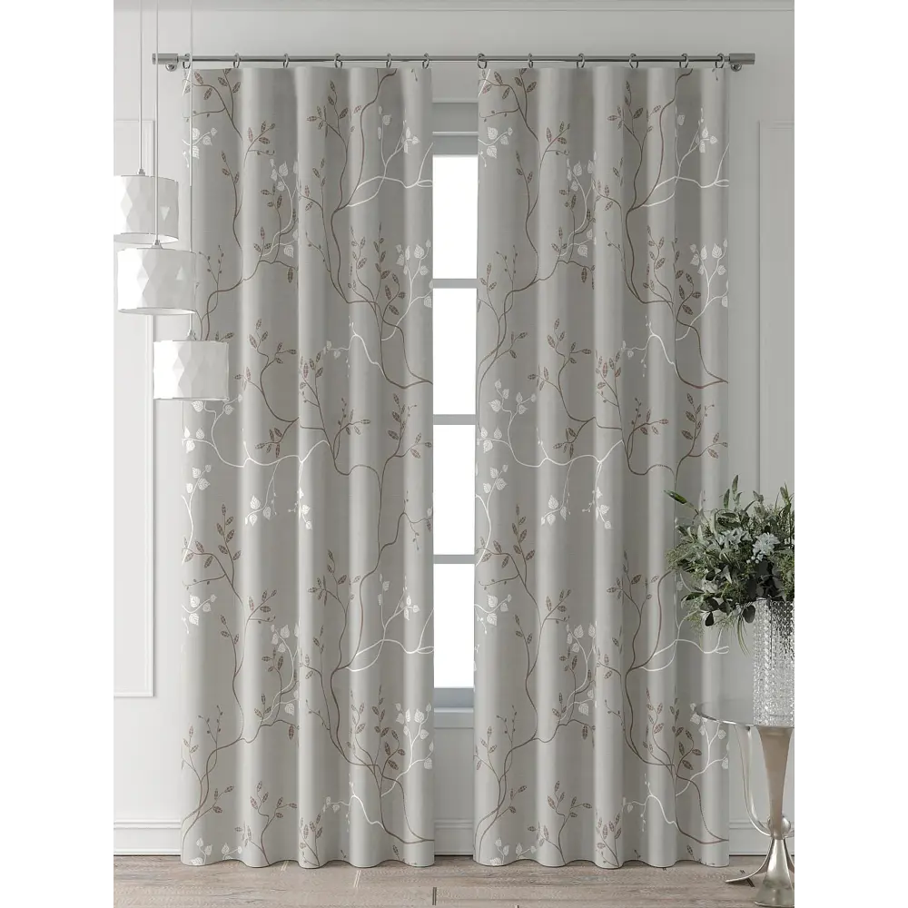 Фото 2 Комплект штор Comfy way Форнерс - 171 - 240 см CW709171240-240 на шторной ленте 240x150 см цвет серый Фото 2 Комплект штор Comfy way Форнерс - 171 - 240 см CW709171240-240 на шторной ленте 240x150 см цвет серый