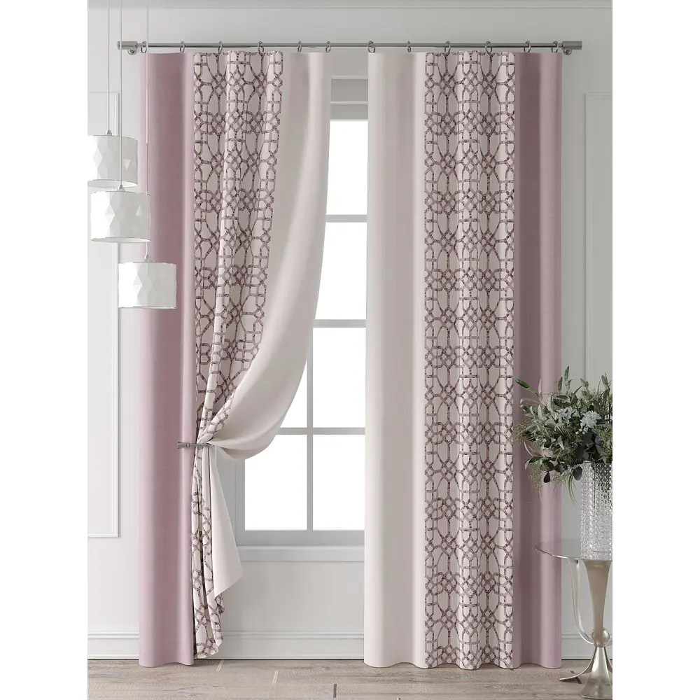 Фото 7 Комплект штор Comfy way Форнерс - 194 - 240 см CW709194240-240 на шторной ленте 240x150 см цвет молочный Фото 7 Комплект штор Comfy way Форнерс - 194 - 240 см CW709194240-240 на шторной ленте 240x150 см цвет молочный