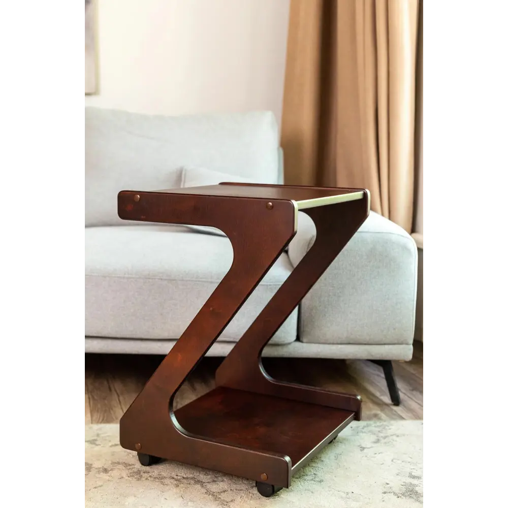 Фото 3 Журнальный столик фигурный Playwoods Z 41x39x59 см коричневый Фото 3 Журнальный столик фигурный Playwoods Z 41x39x59 см коричневый