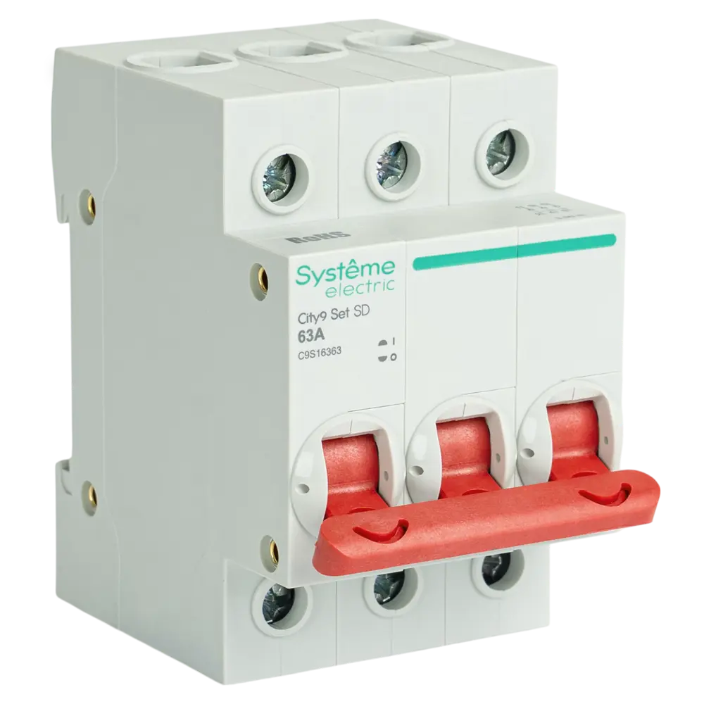 Фото Выключатель нагрузки Systeme Electric City9 Set C9S16363 3P C63 А 6 кА Фото Выключатель нагрузки Systeme Electric City9 Set C9S16363 3P C63 А 6 кА