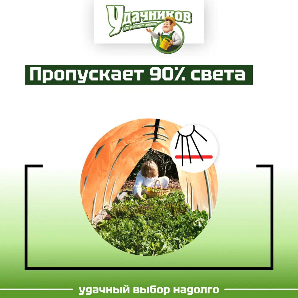 Фото 6 Пленка многолетняя Удачников 100мкм 3x10м для теплиц и парников Фото 6 Пленка многолетняя Удачников 100мкм 3x10м для теплиц и парников