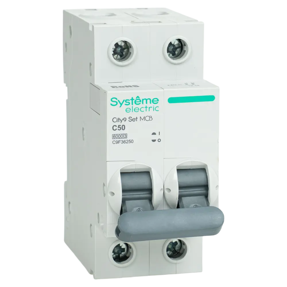 Фото 2 Автоматический выключатель Systeme Electric City9 Set C9F36250 2P С50 А 6 кА Фото 2 Автоматический выключатель Systeme Electric City9 Set C9F36250 2P С50 А 6 кА
