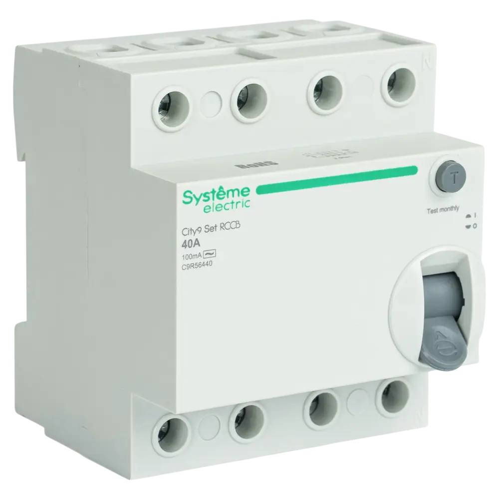 Фото Дифференциальный автомат Systeme Electric City9 Set C9R56440 4P 40 А 100мА 6кА AC Фото Дифференциальный автомат Systeme Electric City9 Set C9R56440 4P 40 А 100мА 6кА AC