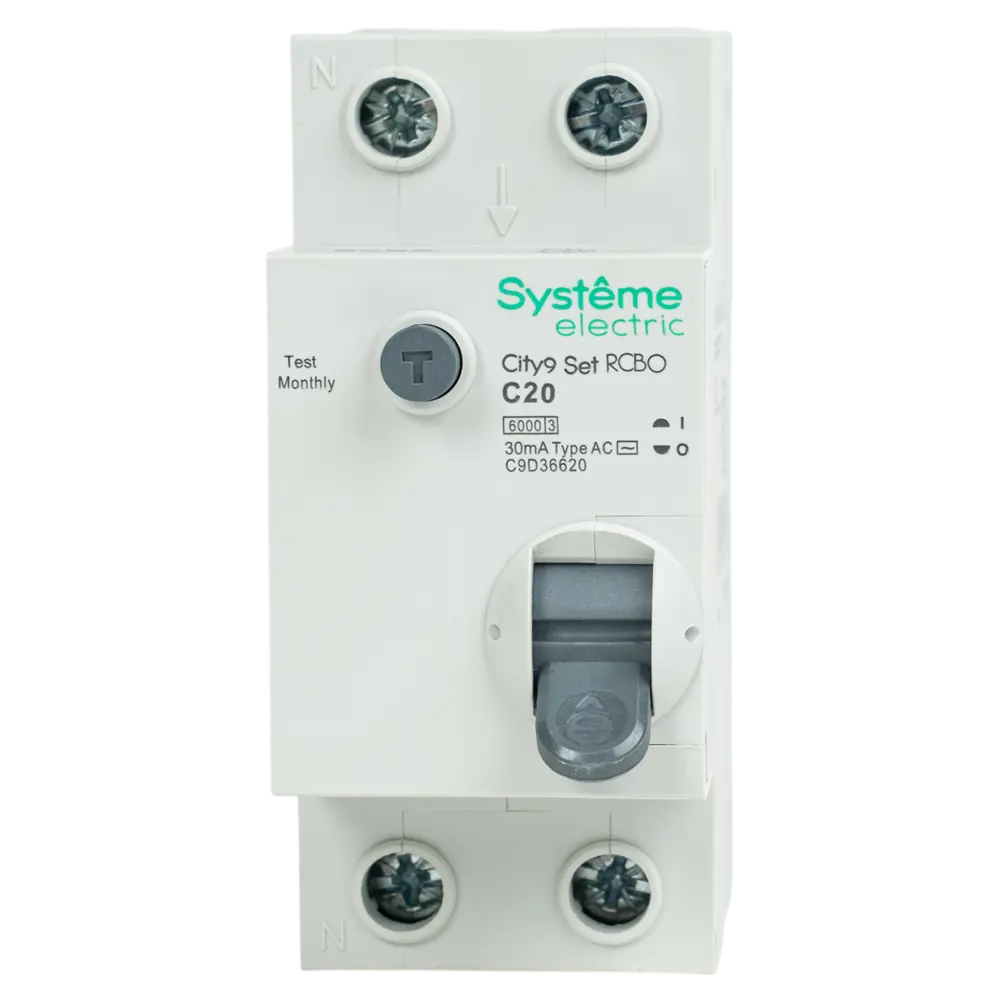 Фото 3 Дифференциальный автомат Systeme Electric City9 Set C9D36620 1P N С20 А 30мА 6кА AC Фото 3 Дифференциальный автомат Systeme Electric City9 Set C9D36620 1P N С20 А 30мА 6кА AC