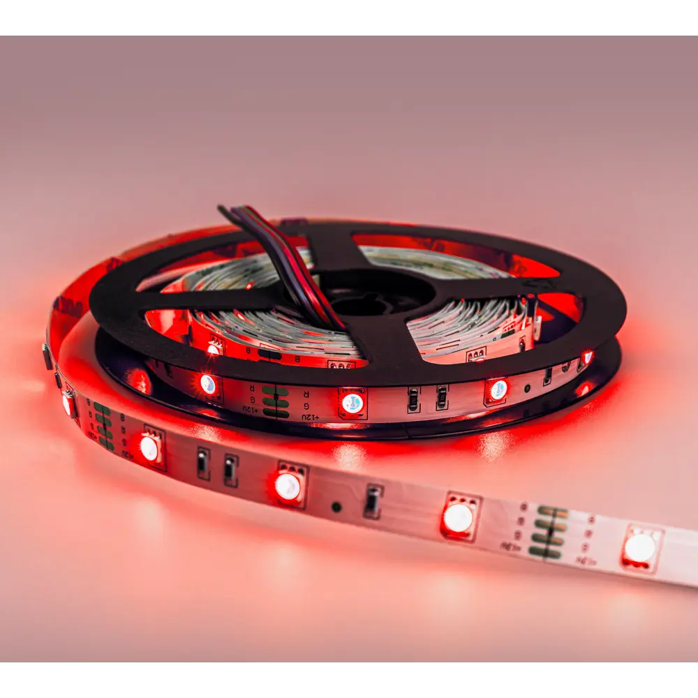 Фото 5 Светодиодная лента Eleganz Lux 5050 30 LED (7.2W/M) 12V RGB IP20, 5м Фото 5 Светодиодная лента Eleganz Lux 5050 30 LED (7.2W/M) 12V RGB IP20, 5м