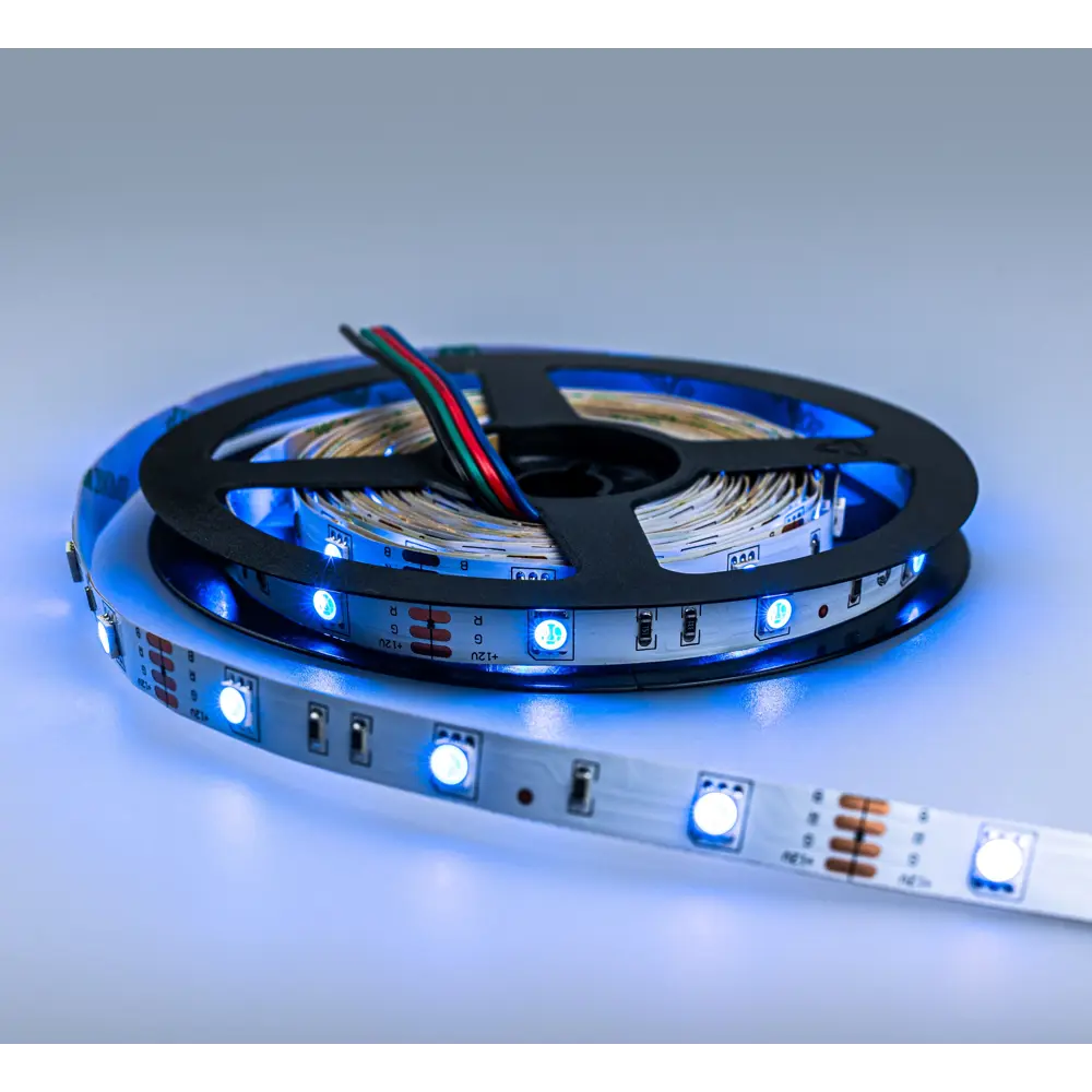 Фото 7 Светодиодная лента Eleganz Lux 5050 30 LED (7.2W/M) 12V RGB IP20, 5м Фото 7 Светодиодная лента Eleganz Lux 5050 30 LED (7.2W/M) 12V RGB IP20, 5м