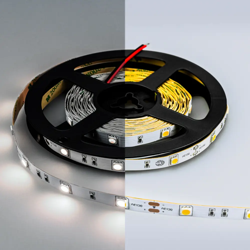 Фото 4 Светодиодная лента Eleganz Lux 5050 30 LED (7.2W/M) 12V холодная 6000К IP20, 5м Фото 4 Светодиодная лента Eleganz Lux 5050 30 LED (7.2W/M) 12V холодная 6000К IP20, 5м