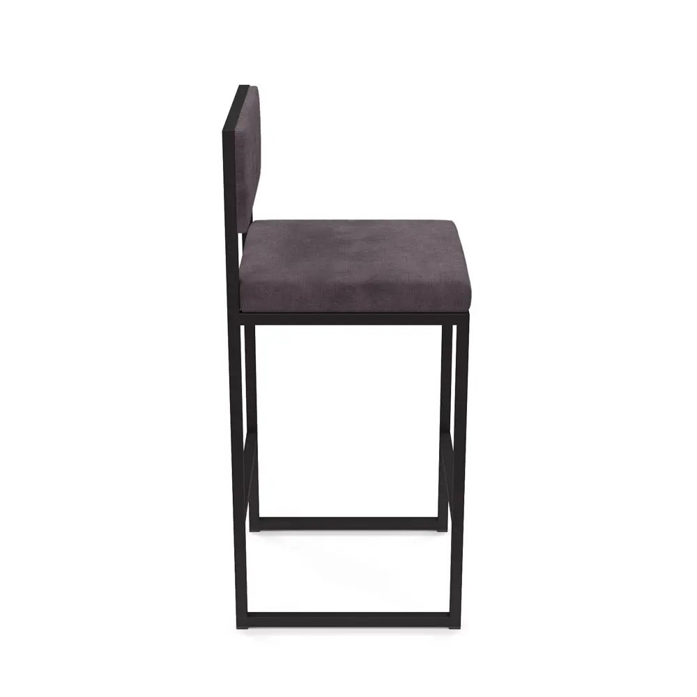 Фото 3 Барный стул Alsav Барнс-65 AL 301S velur grey_velur grey_черный 40x90 см цвет velur grey/velur grey/черный Фото 3 Барный стул Alsav Барнс-65 AL 301S velur grey_velur grey_черный 40x90 см цвет velur grey/velur grey/черный