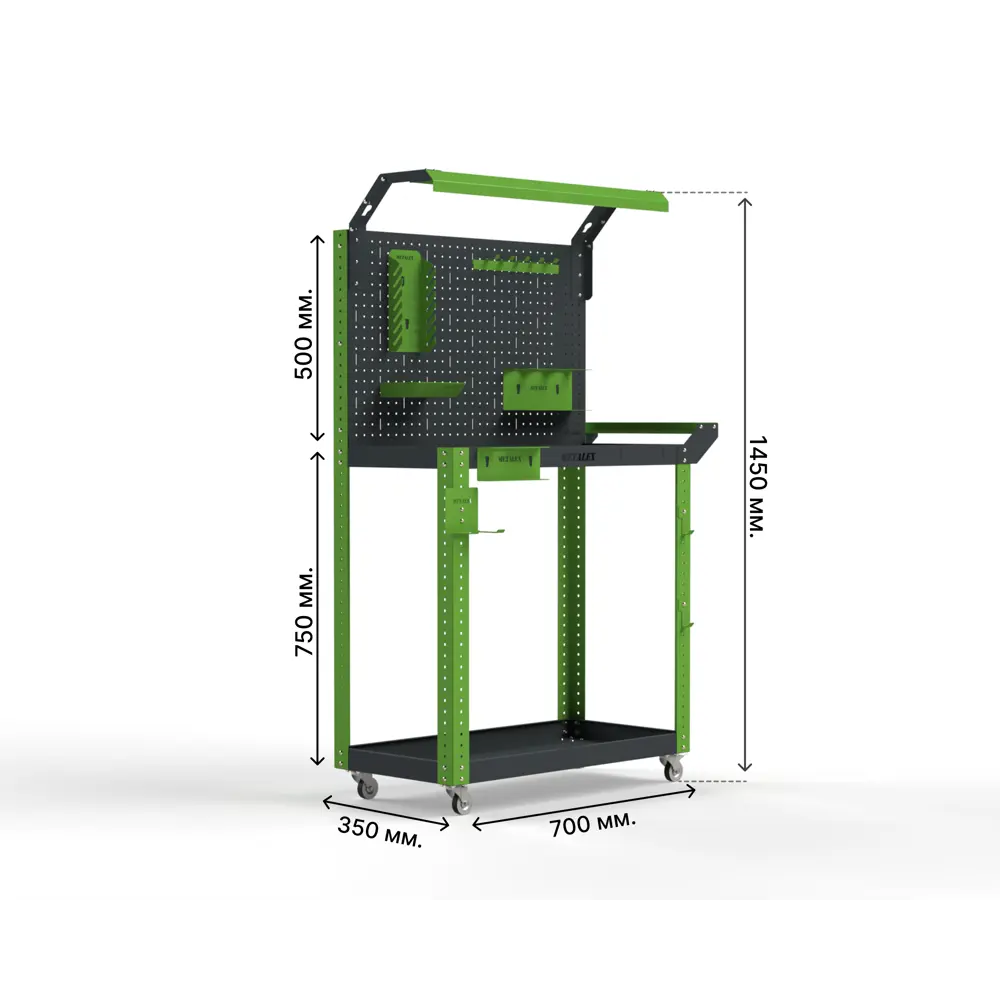 Фото 2 Тележка инструментальная Metalex Тип 5 118455 800x450x800 мм Фото 2 Тележка инструментальная Metalex Тип 5 118455 800x450x800 мм