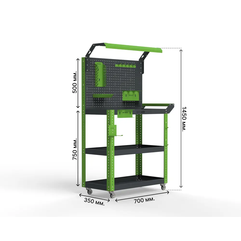 Фото 2 Тележка инструментальная Metalex Тип 5 118488 800x450x900 мм Фото 2 Тележка инструментальная Metalex Тип 5 118488 800x450x900 мм