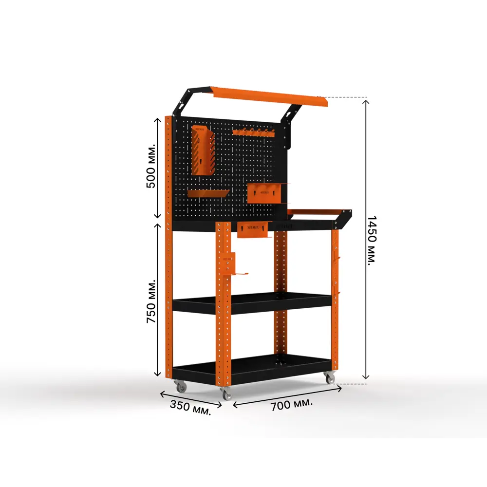 Фото 2 Тележка инструментальная Metalex Тип 5 118502 800x450x900 мм Фото 2 Тележка инструментальная Metalex Тип 5 118502 800x450x900 мм