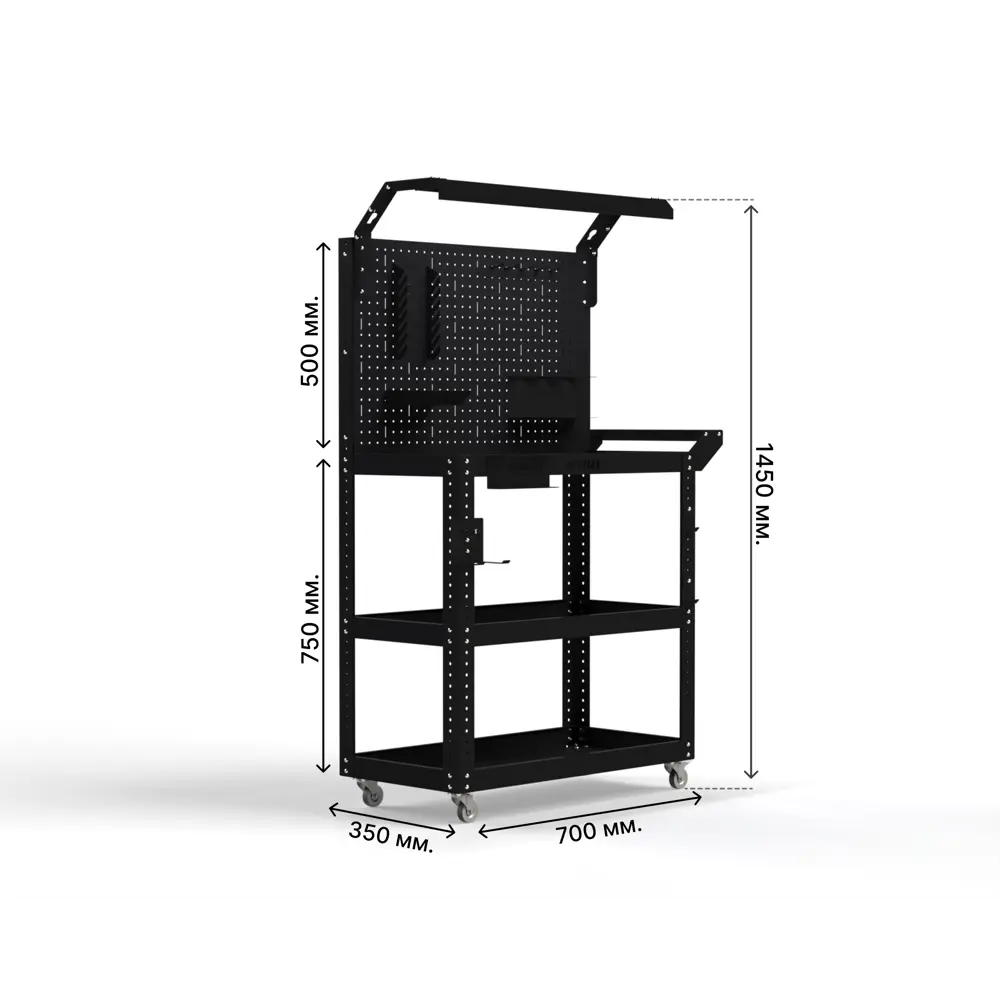 Фото 5 Тележка инструментальная Metalex Тип 5 118529 800x450x800 мм Фото 5 Тележка инструментальная Metalex Тип 5 118529 800x450x800 мм