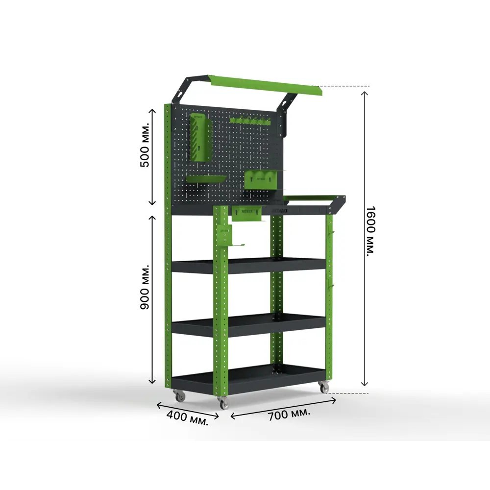 Фото Тележка инструментальная Metalex Тип 5 118540 950x450x700 мм Фото Тележка инструментальная Metalex Тип 5 118540 950x450x700 мм
