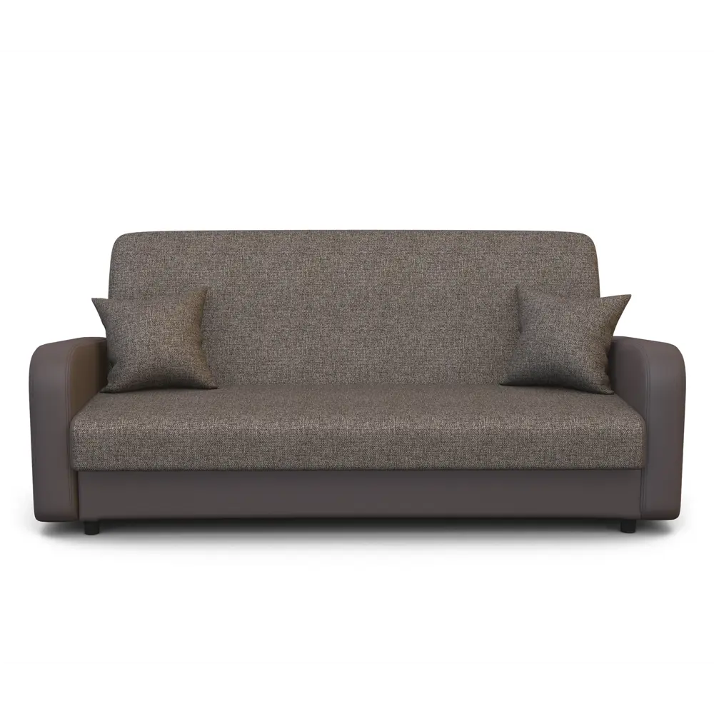 Фото 2 Диван раскладной Гамма Мелодия 120 215x90x90 см рогожка цвет темно-серый/коричневый