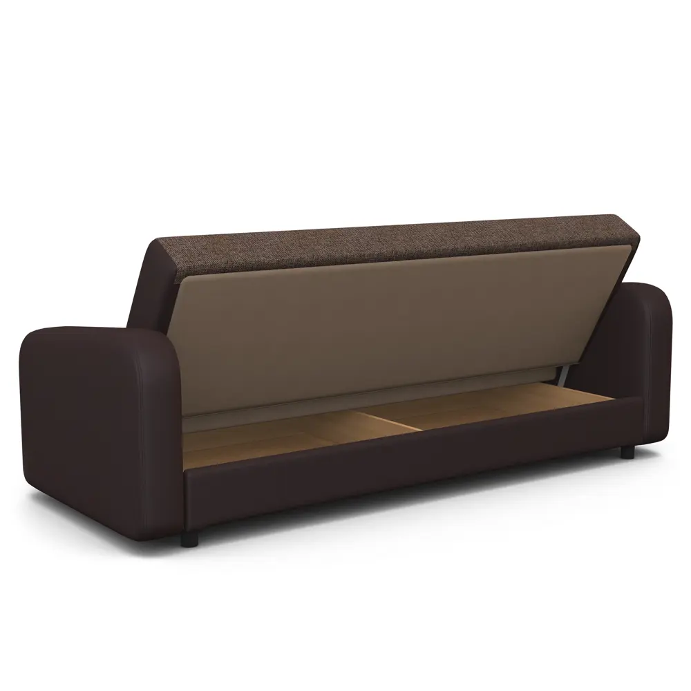 Фото 4 Диван раскладной Гамма Мелодия 140 215x100x100 см рогожка цвет коричневый/темно-коричневый