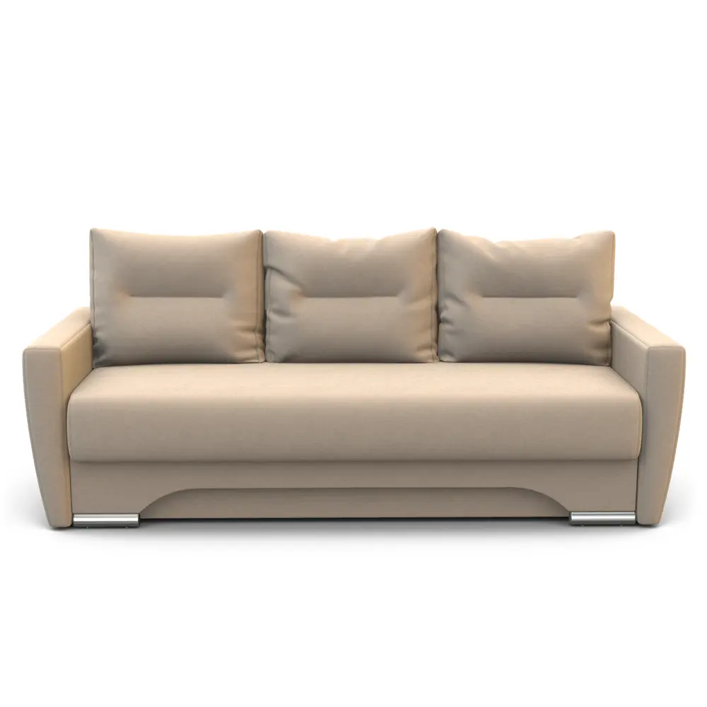 Фото 2 Диван раскладной Гамма Опера 130 216x70x95 см велюр цвет бежевый Фото 2 Диван раскладной Гамма Опера 130 216x70x95 см велюр цвет бежевый