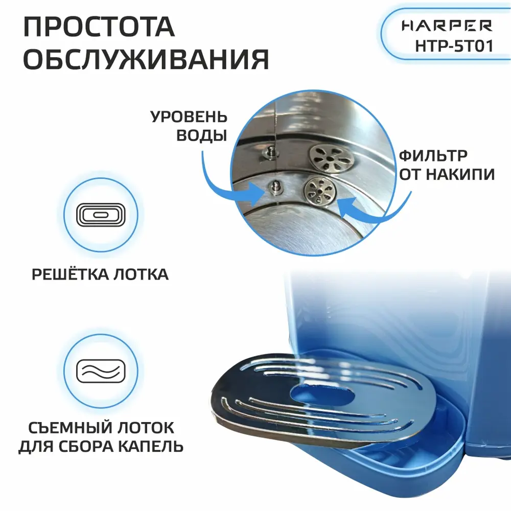 Фото 8 Термопот HARPER HTP-5T01 BLUE Фото 8 Термопот HARPER HTP-5T01 BLUE