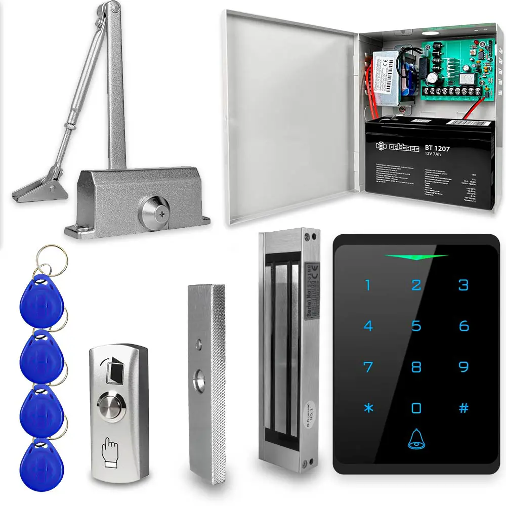 Фото Комплект СКУД Ps-Link KIT-CH1-180UPS с блоком резервного питания/электромагнитным замком 180 кг и доводчиком Фото Комплект СКУД Ps-Link KIT-CH1-180UPS с блоком резервного питания/электромагнитным замком 180 кг и доводчиком
