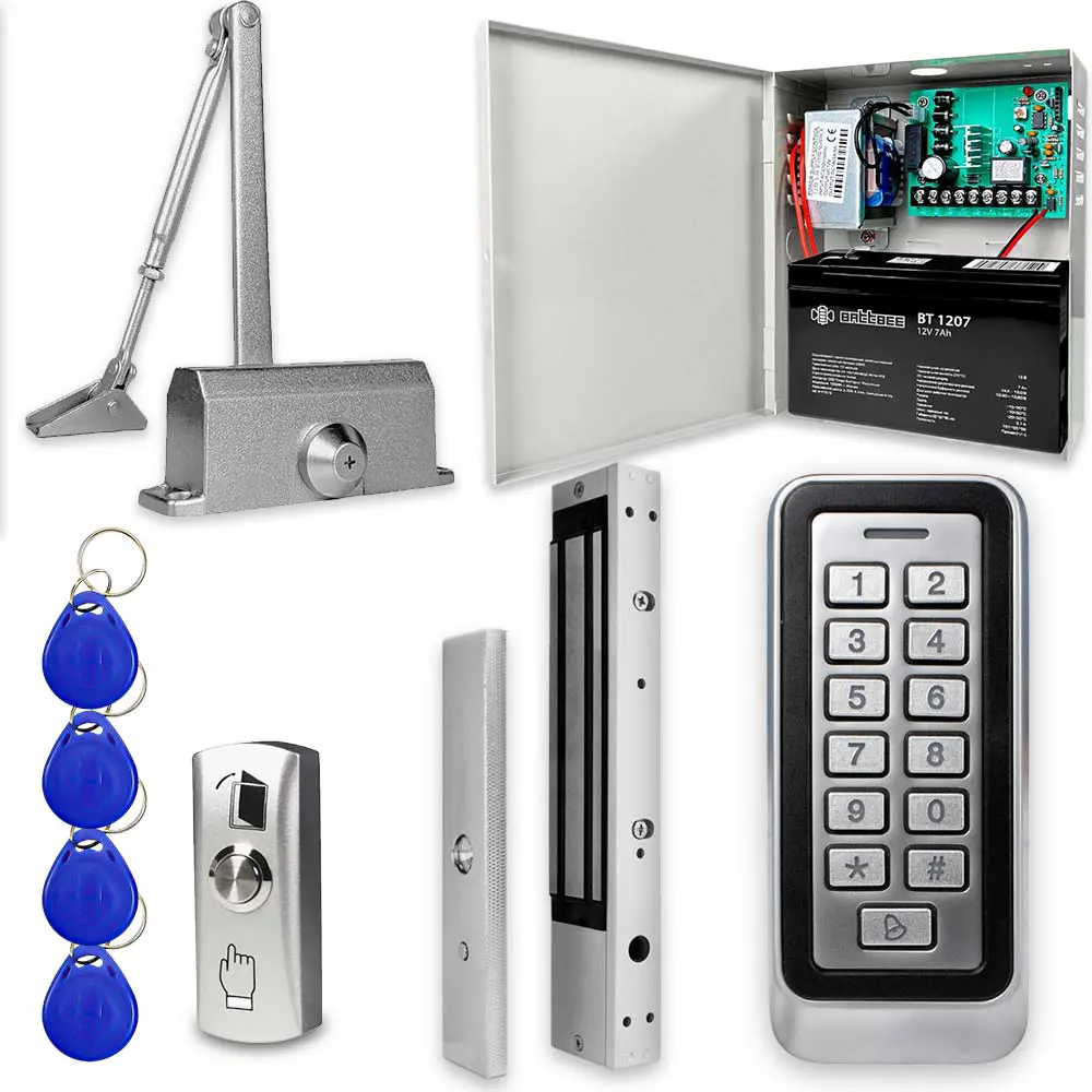 Фото Комплект СКУД Ps-Link KIT-208C-350UPS с блоком резервного питания/электромагнитным замком 280 кг и доводчиком 6876 Фото Комплект СКУД Ps-Link KIT-208C-350UPS с блоком резервного питания/электромагнитным замком 280 кг и доводчиком 6876