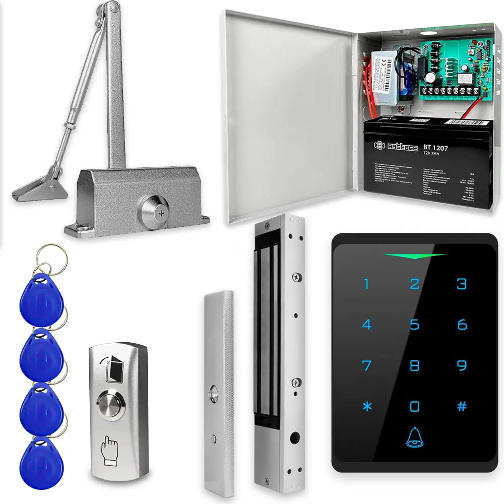 Фото Комплект СКУД Ps-Link KIT-CH1-350UPS с блоком резервного питания/электромагнитным замком 350 кг и доводчиком Фото Комплект СКУД Ps-Link KIT-CH1-350UPS с блоком резервного питания/электромагнитным замком 350 кг и доводчиком