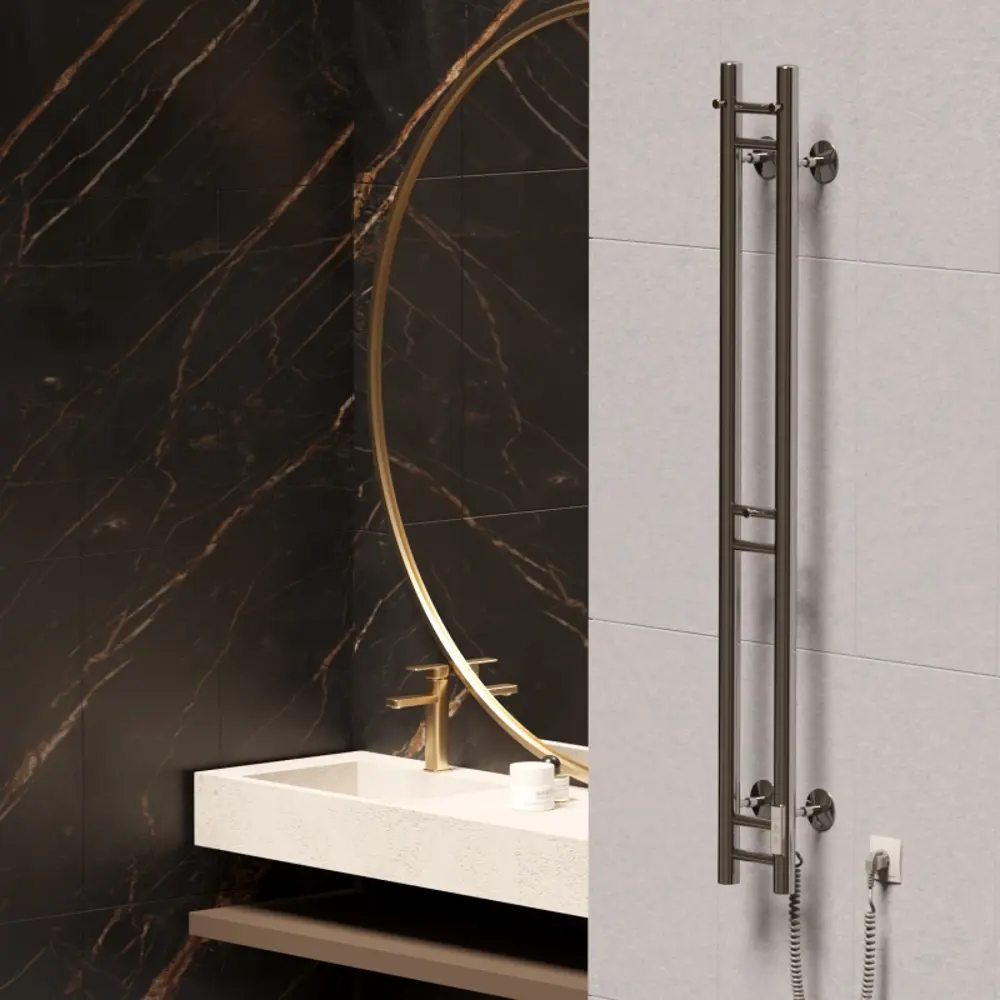 Фото 4 Полотенцесушитель электрический Mixline 155x1200 мм 103 Вт с терморегулятором прямой цвет хром Фото 4 Полотенцесушитель электрический Mixline 155x1200 мм 103 Вт с терморегулятором прямой цвет хром