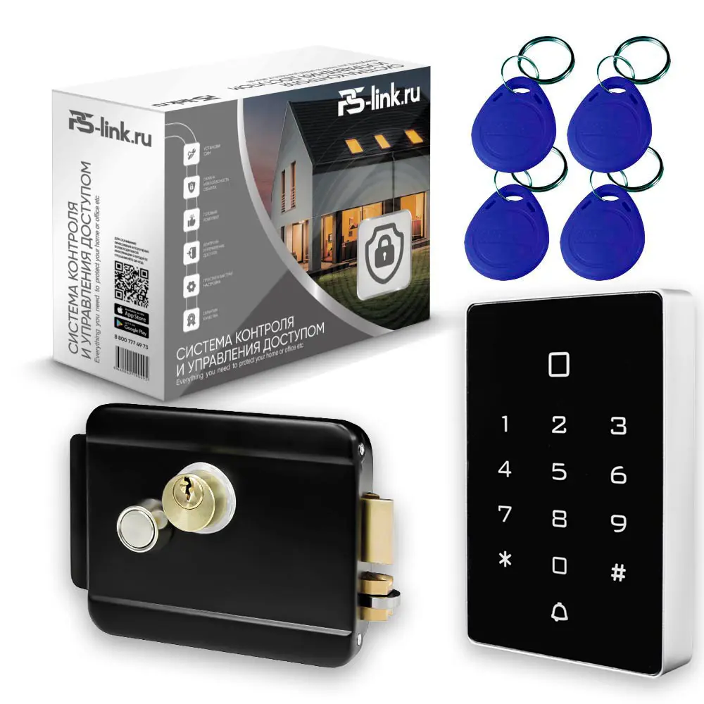 Фото Комплект СКУД Ps-Link KIT-T12MF-B с вызывной панелью и электромеханическим замком Фото Комплект СКУД Ps-Link KIT-T12MF-B с вызывной панелью и электромеханическим замком