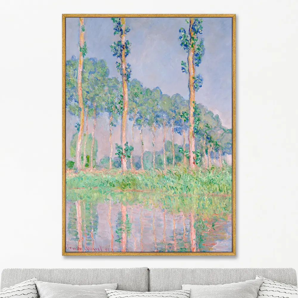 Фото Репродукция картины на холсте Poplars, Pink Effect, 1891г. Фото Репродукция картины на холсте Poplars, Pink Effect, 1891г.