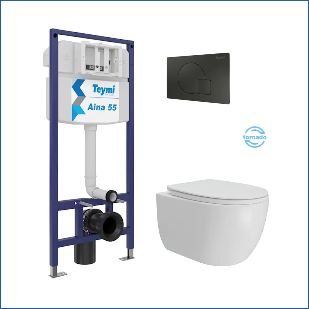 Фото 2 Комплект инсталляция с унитазом Teymi F15851 цвет белый Фото 2 Комплект инсталляция с унитазом Teymi F15851 цвет белый