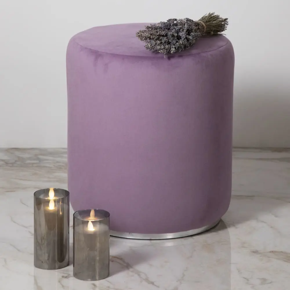 Фото Пуф 38x42x38 см Bogacho ENZO цвет сиреневый