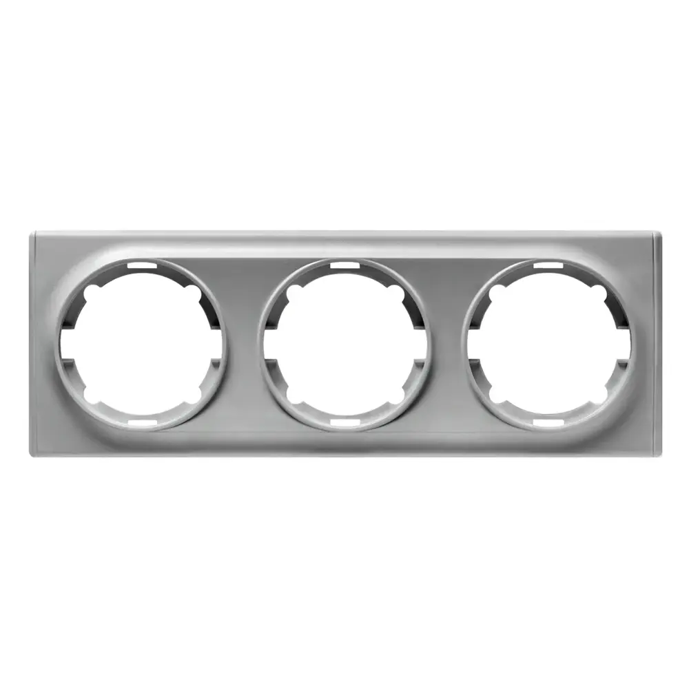 Фото 2 Рамка для розеток и выключателей Onekeyelectro Florence 3 поста цвет серый 5 шт. Фото 2 Рамка для розеток и выключателей Onekeyelectro Florence 3 поста цвет серый 5 шт.