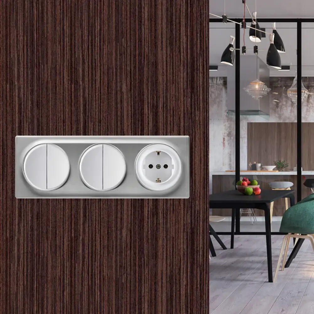 Фото 6 Рамка для розеток и выключателей Onekeyelectro Florence 3 поста цвет серый 5 шт. Фото 6 Рамка для розеток и выключателей Onekeyelectro Florence 3 поста цвет серый 5 шт.