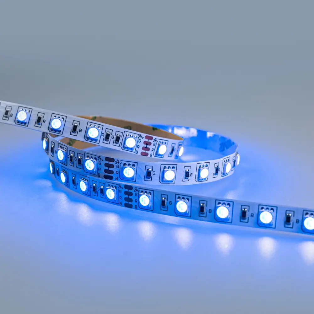 Фото 3 Светодиодная лента Eleganz Lux 5050 60 LED (14.4W/M) 12V RGB IP20, 5м Фото 3 Светодиодная лента Eleganz Lux 5050 60 LED (14.4W/M) 12V RGB IP20, 5м