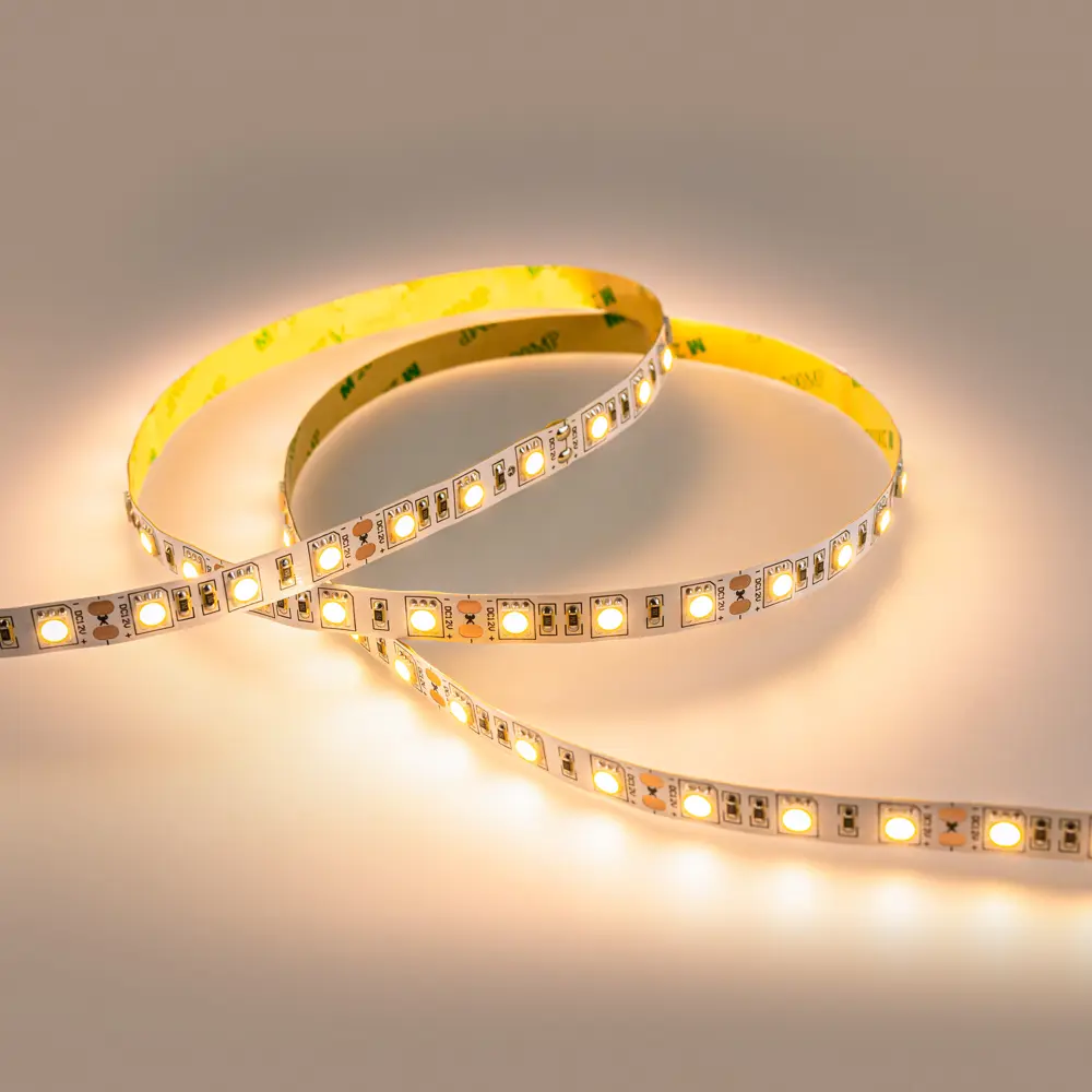 Фото Светодиодная лента Eleganz Lux 5050 60 LED (14.4W/M) 12V тёплая 3000К IP20, 5м Фото Светодиодная лента Eleganz Lux 5050 60 LED (14.4W/M) 12V тёплая 3000К IP20, 5м