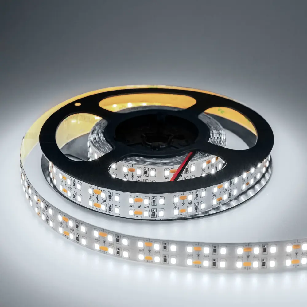 Фото 3 Светодиодная лента Eleganz Lux 2835 240 LED (19.2W/M) 12V холодная 6000К IP20 ДВУХРЯДНАЯ, 5м Фото 3 Светодиодная лента Eleganz Lux 2835 240 LED (19.2W/M) 12V холодная 6000К IP20 ДВУХРЯДНАЯ, 5м