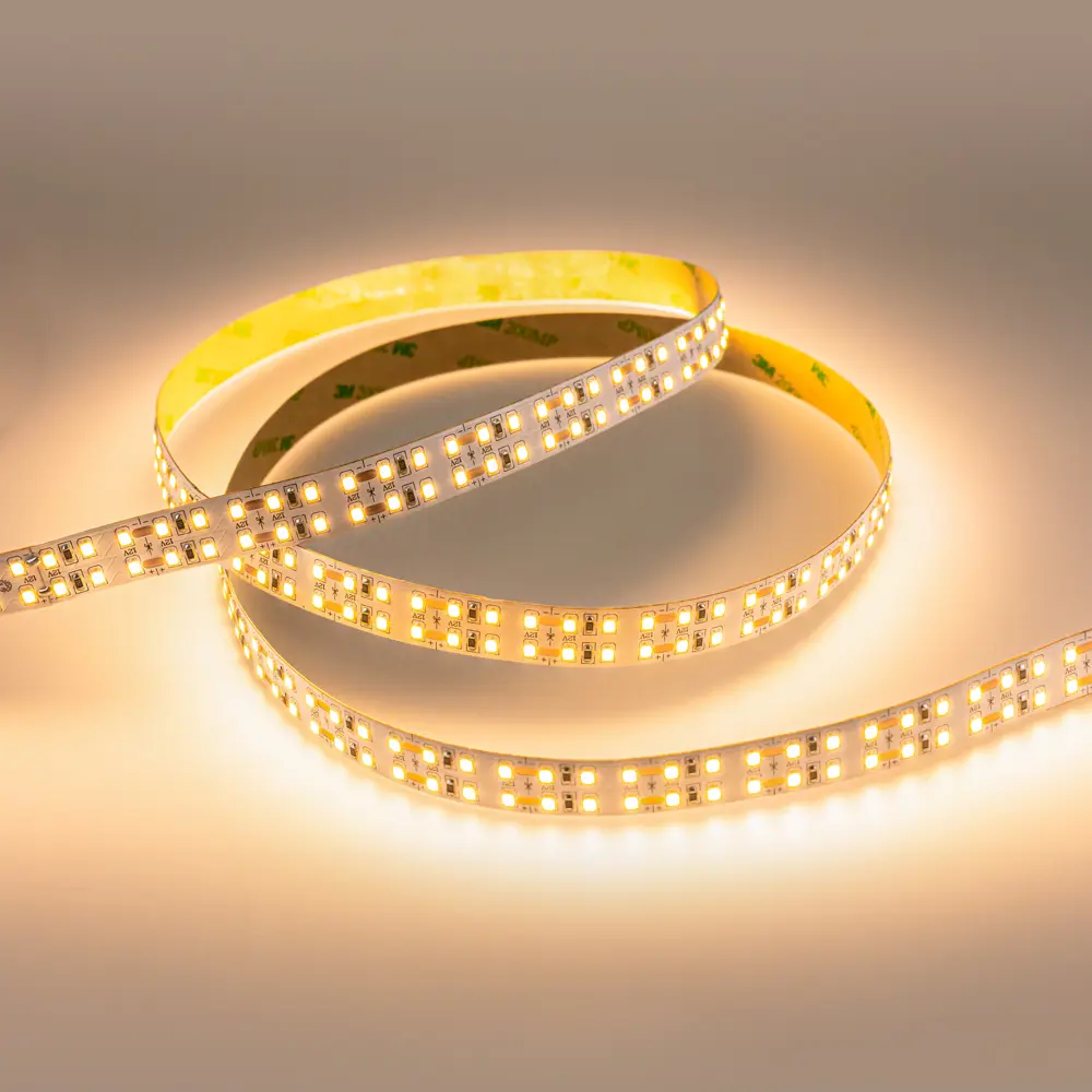 Фото Светодиодная лента Eleganz Lux 2835 240 LED (19.2W/M) 12V тёплая 3000К IP20 ДВУХРЯДНАЯ, 5м Фото Светодиодная лента Eleganz Lux 2835 240 LED (19.2W/M) 12V тёплая 3000К IP20 ДВУХРЯДНАЯ, 5м