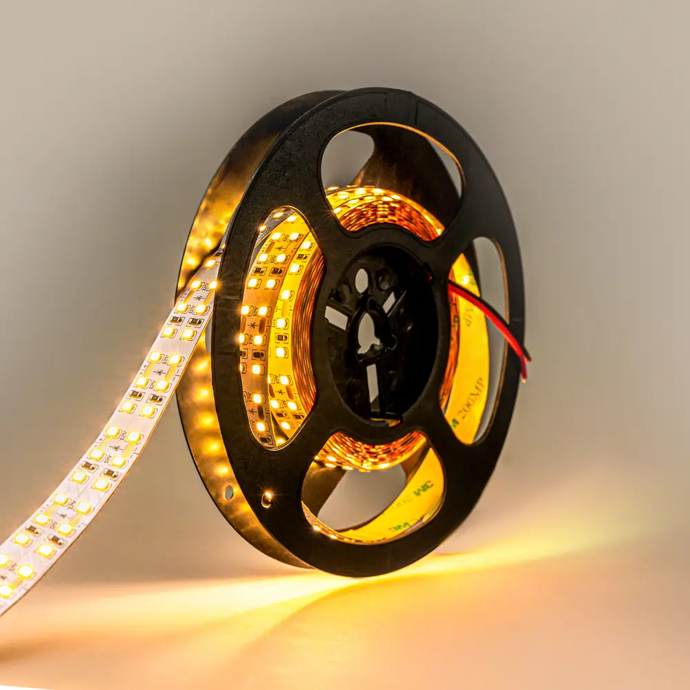 Фото 2 Светодиодная лента Eleganz Lux 2835 240 LED (19.2W/M) 12V тёплая 3000К IP20 ДВУХРЯДНАЯ, 5м Фото 2 Светодиодная лента Eleganz Lux 2835 240 LED (19.2W/M) 12V тёплая 3000К IP20 ДВУХРЯДНАЯ, 5м