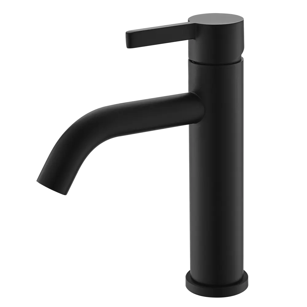 Фото Смеситель для раковины Voda Vessel black VSL26MB однорычажный высокий цвет черный Фото Смеситель для раковины Voda Vessel black VSL26MB однорычажный высокий цвет черный