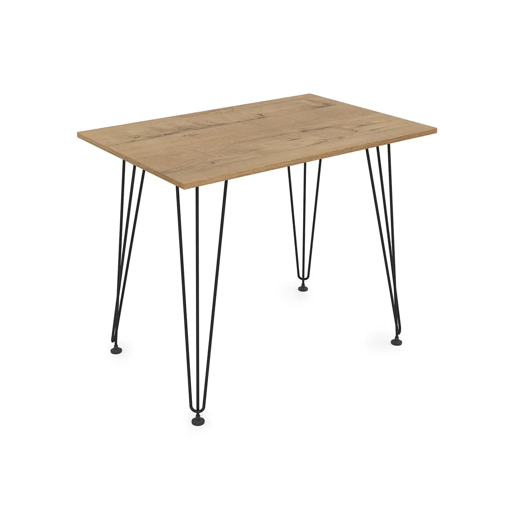Фото Стол прямоугольный Alsav 90x90 см лдсп цвет teakwood/черный Фото Стол прямоугольный Alsav 90x90 см лдсп цвет teakwood/черный