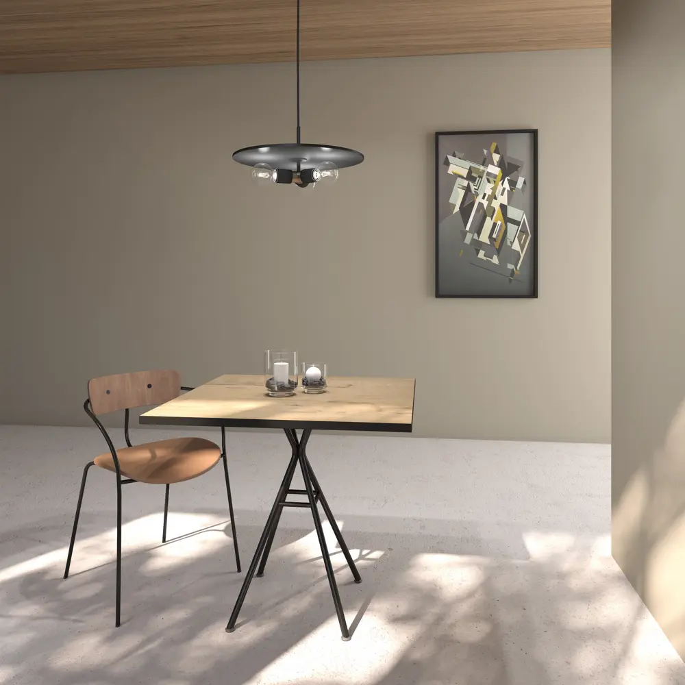 Фото 2 Стол квадратный Alsav VERONA153 80x80 см ЛДСП цвет new mokko/черный Фото 2 Стол квадратный Alsav VERONA153 80x80 см ЛДСП цвет new mokko/черный