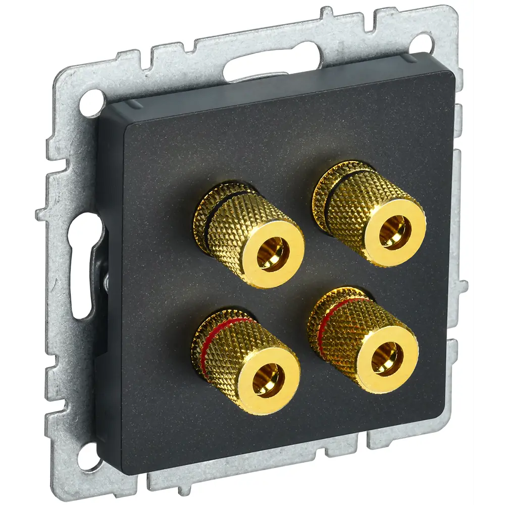 Фото 2 Розетка аудио встраиваемая Iek Brite BR-S40-K02 цвет черный Фото 2 Розетка аудио встраиваемая Iek Brite BR-S40-K02 цвет черный