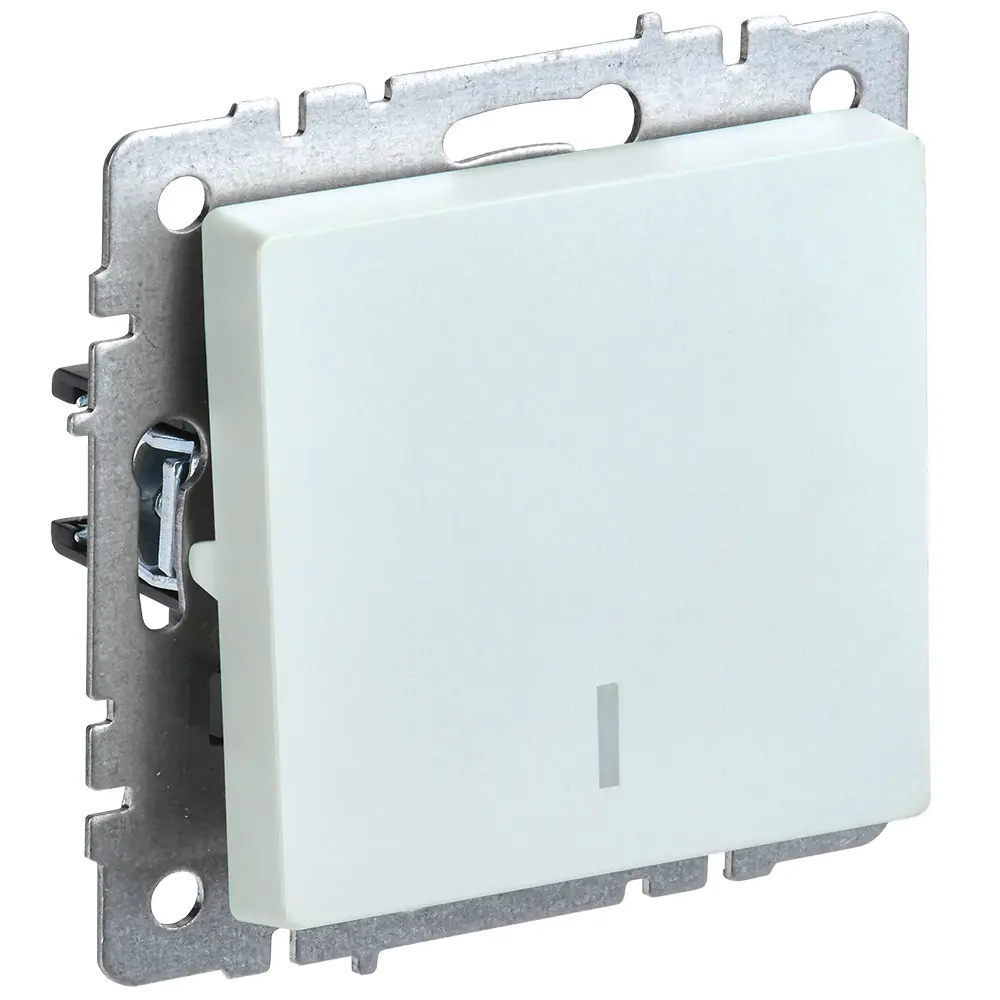 Фото 2 Выключатель встраиваемый Iek Brite BR-V10-1-10-K36 1 клавиша с подсветкой цвет жемчужный Фото 2 Выключатель встраиваемый Iek Brite BR-V10-1-10-K36 1 клавиша с подсветкой цвет жемчужный