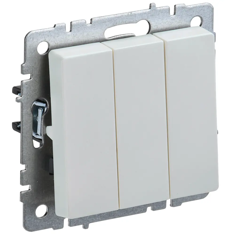 Фото 2 Выключатель встраиваемый Iek Brite BR-V30-0-10-K36 3 клавиши цвет жемчужный Фото 2 Выключатель встраиваемый Iek Brite BR-V30-0-10-K36 3 клавиши цвет жемчужный