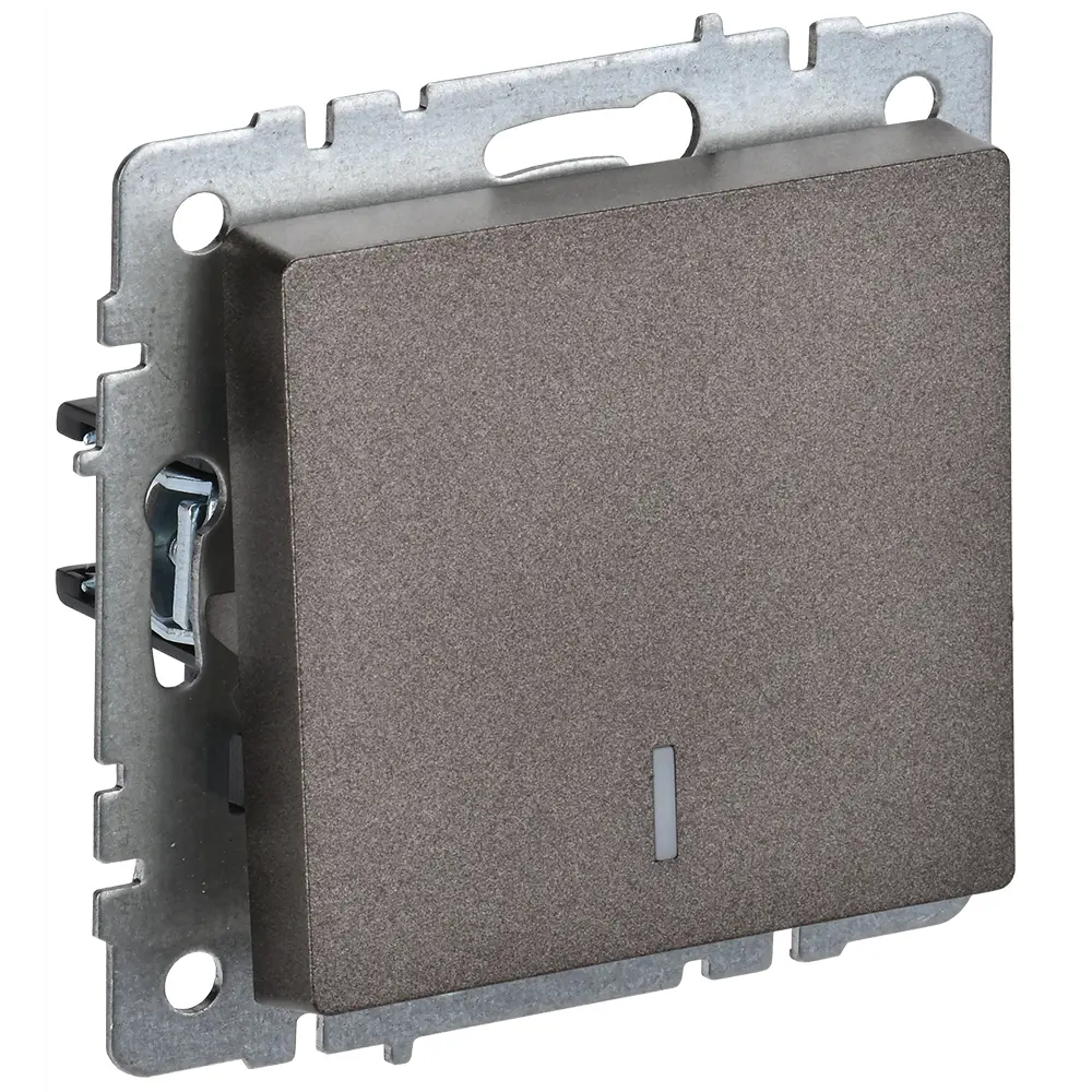 Фото 2 Выключатель встраиваемый Iek Brite BR-V10-1-10-K45 1 клавиша с подсветкой цвет бронза Фото 2 Выключатель встраиваемый Iek Brite BR-V10-1-10-K45 1 клавиша с подсветкой цвет бронза