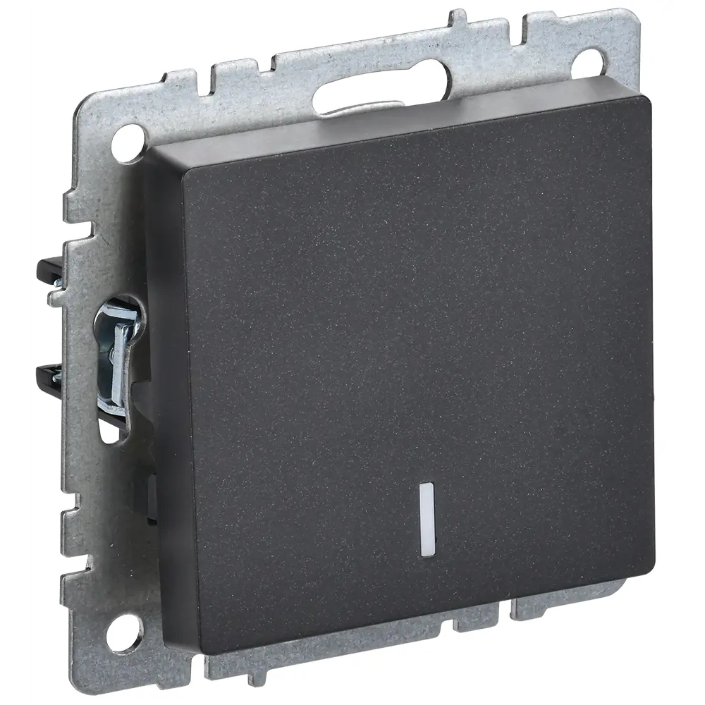 Фото 2 Выключатель встраиваемый Iek Brite BR-V10-1-10-K02 1 клавиша с подсветкой цвет черный Фото 2 Выключатель встраиваемый Iek Brite BR-V10-1-10-K02 1 клавиша с подсветкой цвет черный