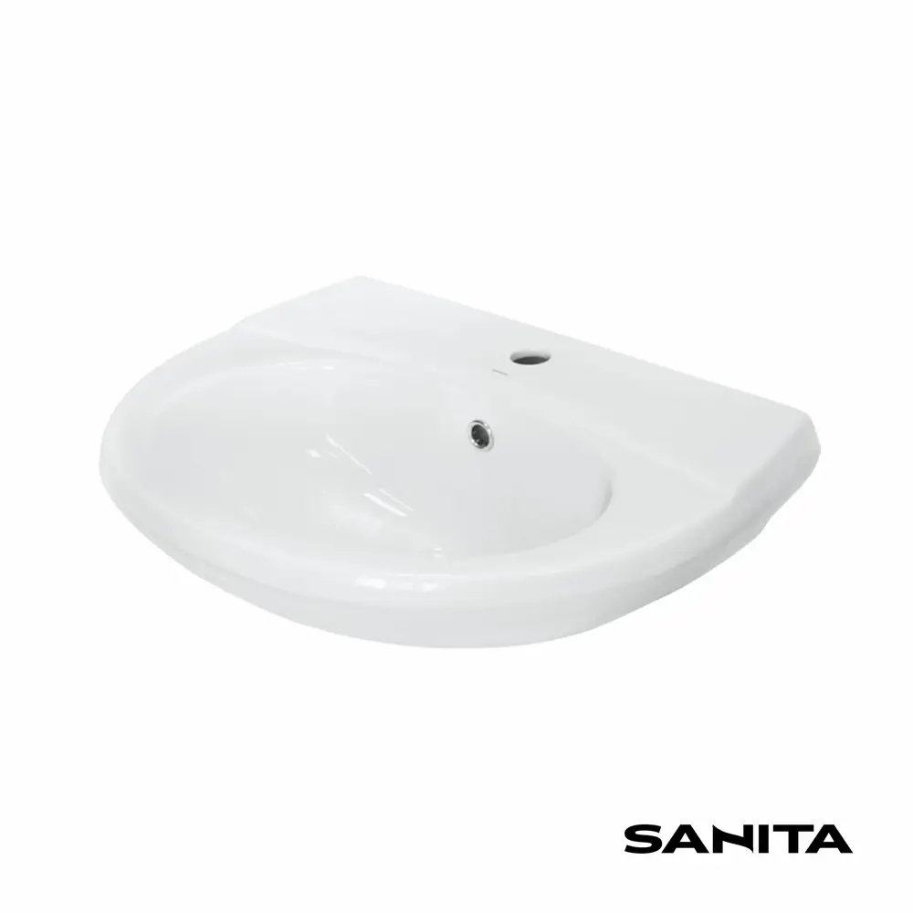 Фото 6 Раковина Sanita VIC55SAWB01 фарфор 59см Фото 6 Раковина Sanita VIC55SAWB01 фарфор 59см
