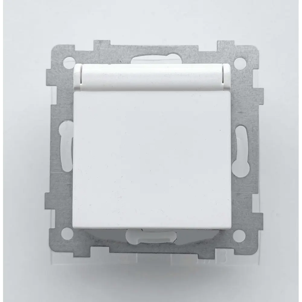 Фото Розетка встраиваемые Кунцево-электро Мария 110077 с заземлением цвет белый