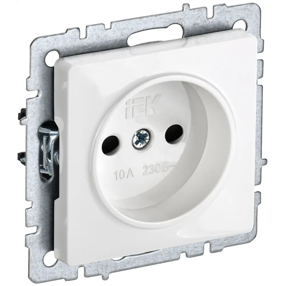 Фото 2 Розетка встраиваемая Iek Brite BR-R10-10-K01 цвет белый Фото 2 Розетка встраиваемая Iek Brite BR-R10-10-K01 цвет белый